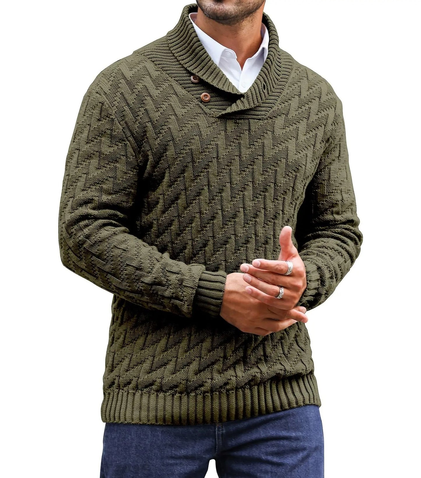 MAGLIONE DA UOMO CON COLLETTO