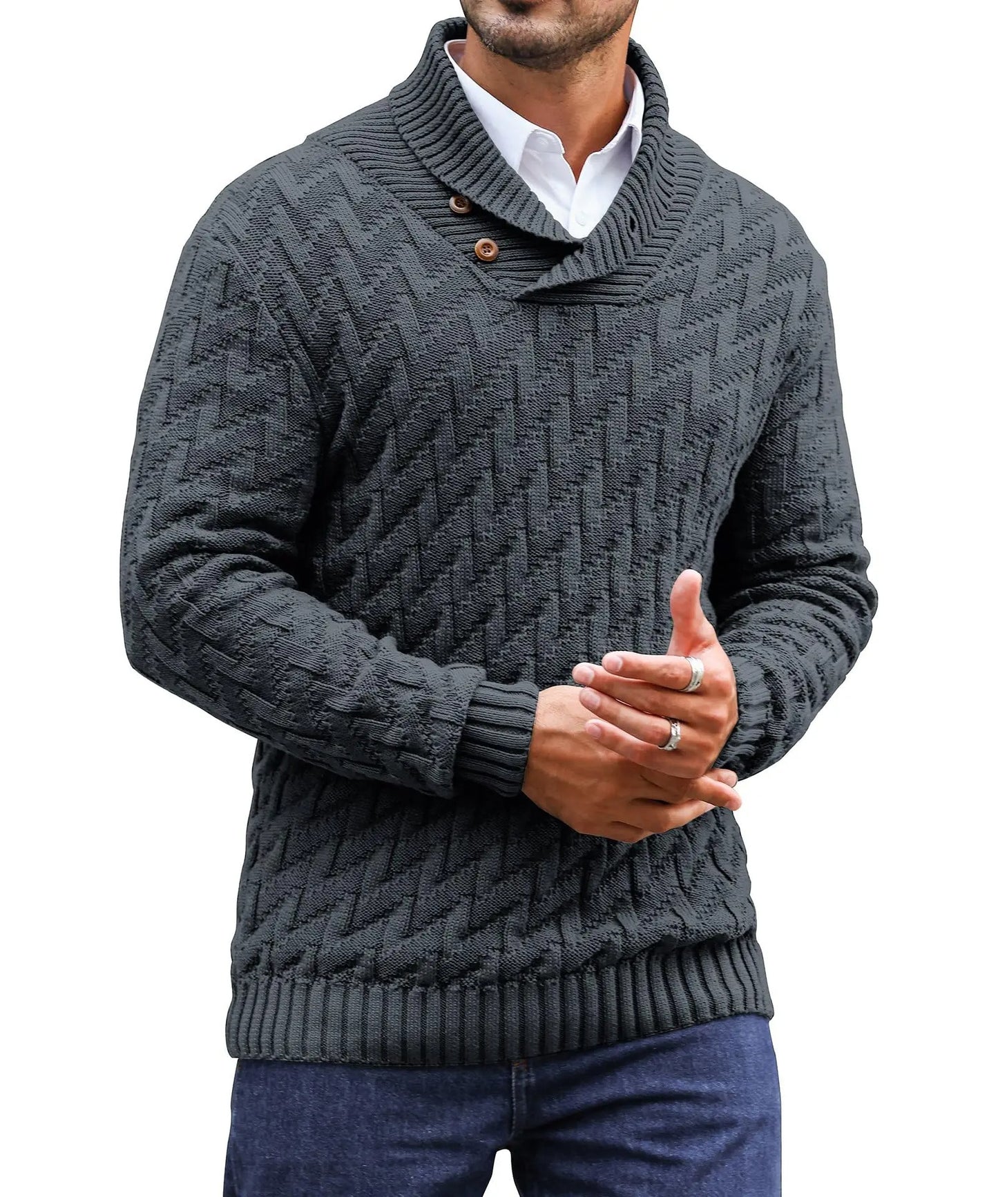 MAGLIONE DA UOMO CON COLLETTO