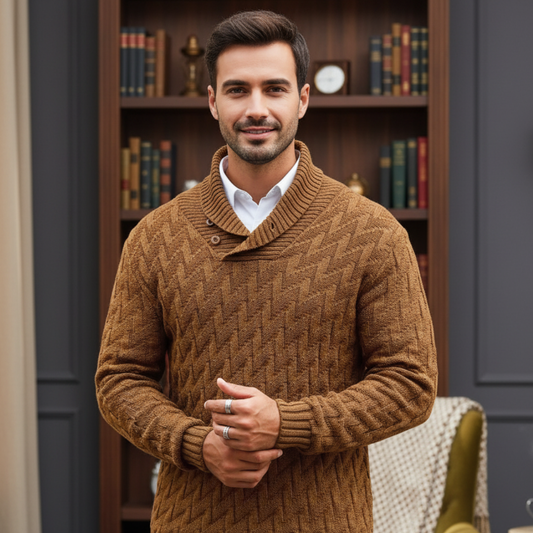 MAGLIONE DA UOMO CON COLLETTO